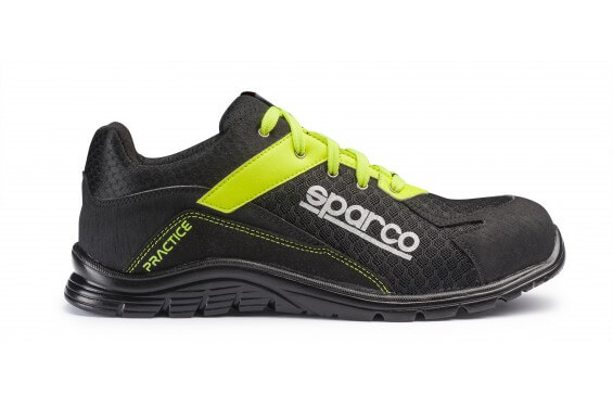 Basket securite practice S1P noir jaune Sparco Chaussures-pro.fr