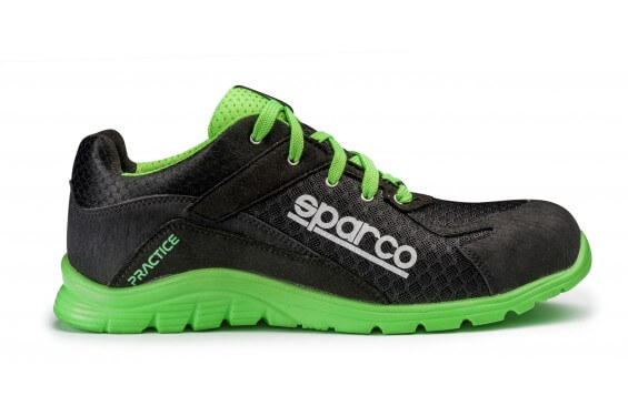 Basket securite practice S1P noir verte Sparco Chaussures-pro.fr