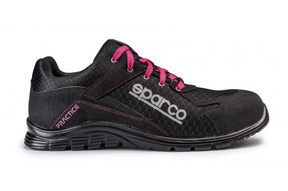 Basket securite femme practice S1P noir rose Sparco Chaussures-pro.fr