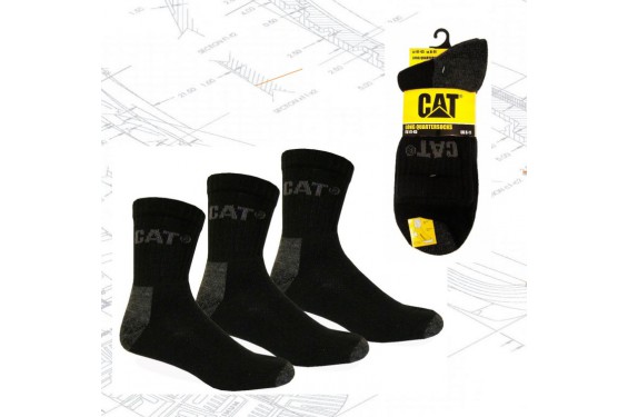 Lot 3 socquettes travail resistantes Caterpillar Chaussures-pro.fr