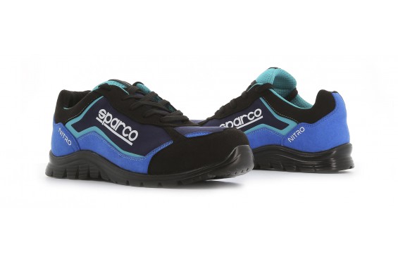 Basket securite souple nitro S3 noir bleu Sparco Chaussures-pro.fr