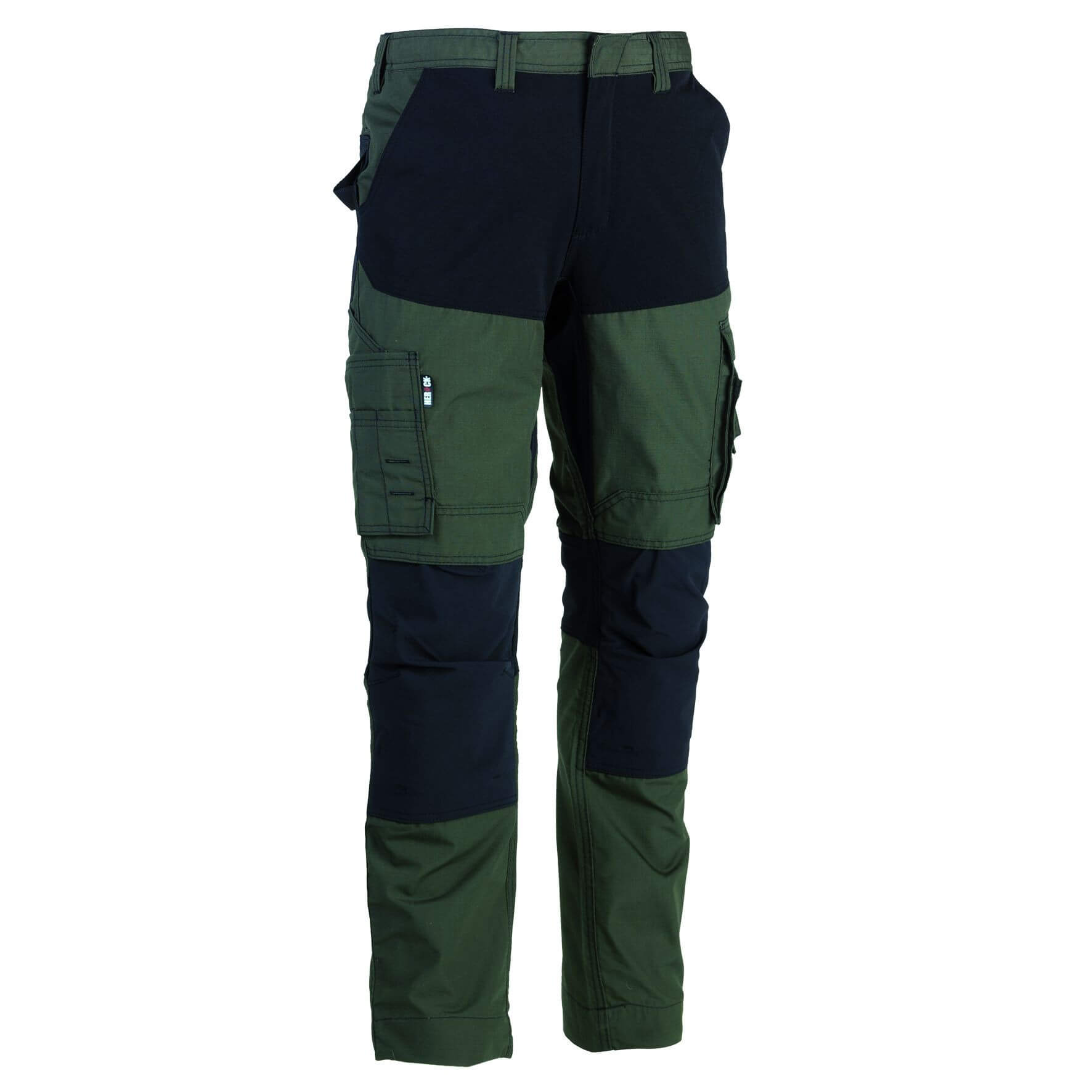 Pantalon travail tissu extensible Hector kaki Herock Chaussures-pro.fr