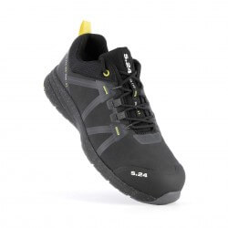 Basket securite legere S3 SRC HRO Hornet S24 noir vue face - chaussures-pro.fr