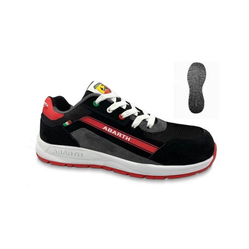 Basket securite legere model 595 Abarth S3 HRO noir/rouge - chaussures-pro.fr