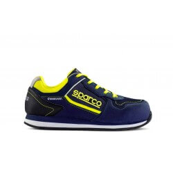 Basket securite mixte Gymkhana S1P SRC Sparco jaune/bleu - chaussures-pro.fr