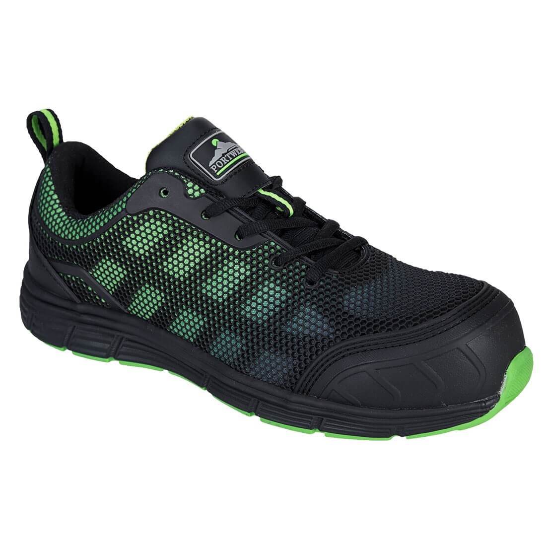 Basket de securite confortable Ogwen S1P Portwest verte chaussures-pro