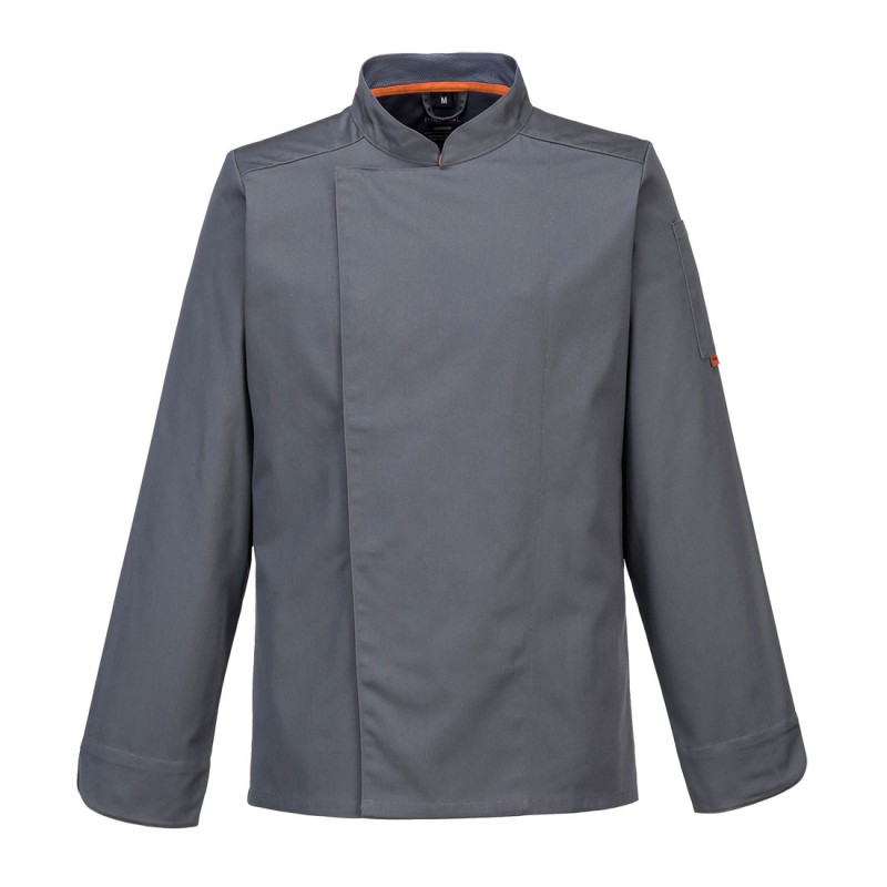 Veste de cuisinier manches longues Meshair Portwest grise