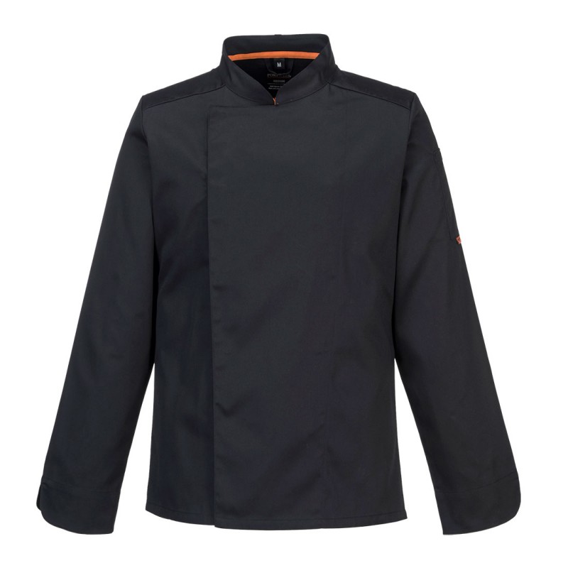 Veste de cuisinier manches longues Meshair Portwest noir