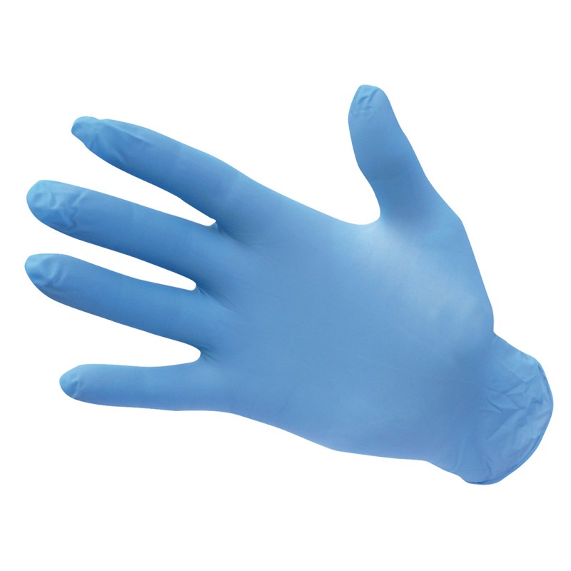 Gants jetables nitriles non poudrés - Boîte 100