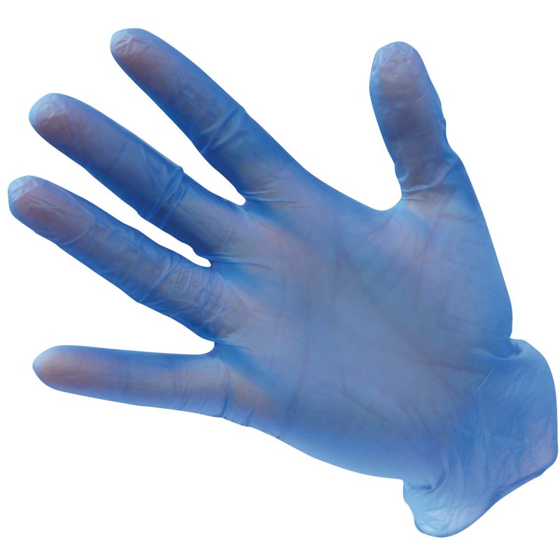 Gants vinyles non poudrés taille L