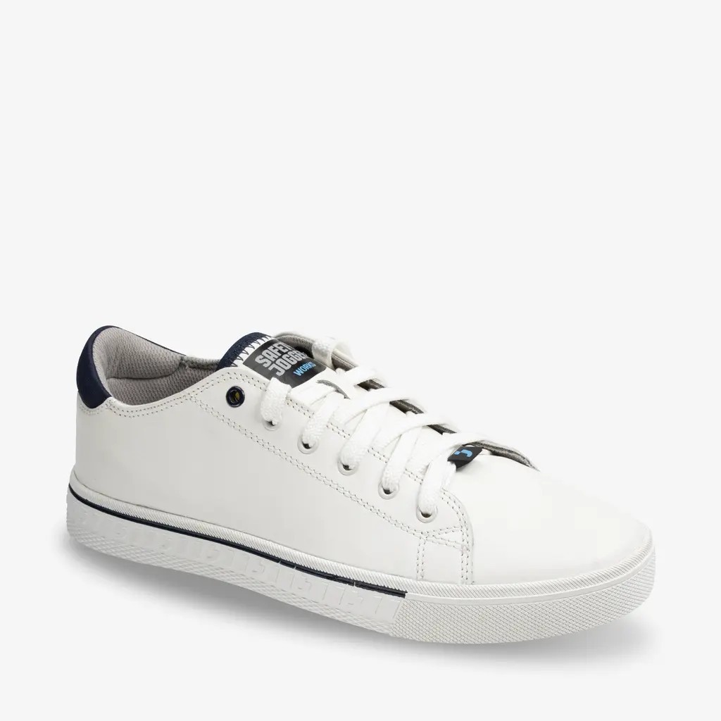 Chaussure médicale mixte cuir nappa Cool Safety Jogger blanc