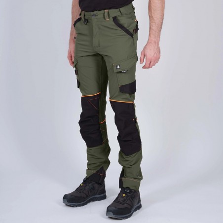 Pantalon travail stretch 360 Sacha Nine Worths kaki vue 1